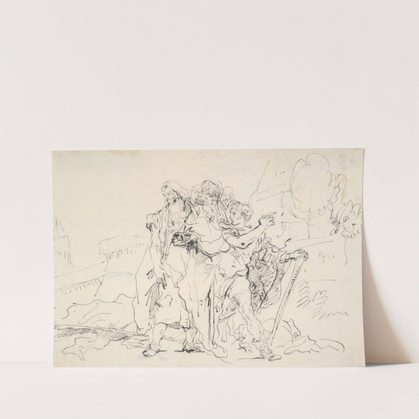 Priam and Companions Outside the Walls of Troy (1770–80) by Giovanni Domenico Tiepolo