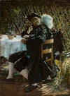 Priest in conversation with a man in a frock coat