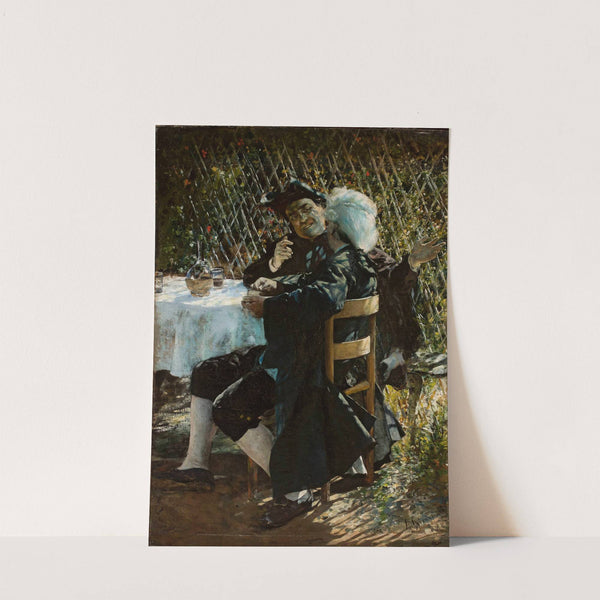 Priest in conversation with a man in a frock coat by Aleksander Gierymski