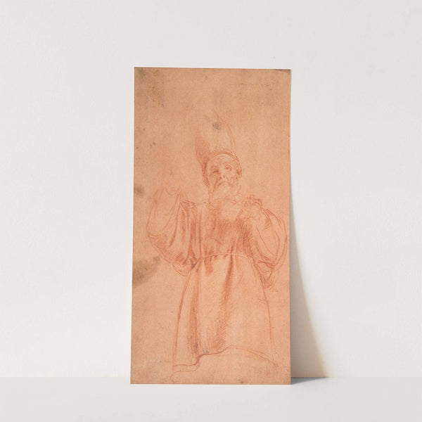 Priest with Upraised Arms Wearing a Two-Horned Tiara by Tanzio da Varallo