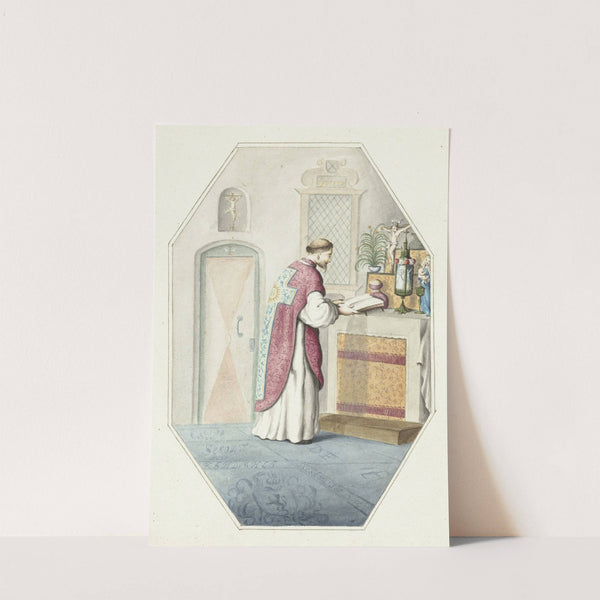 Priester bij een altaar by Gesina ter Borch