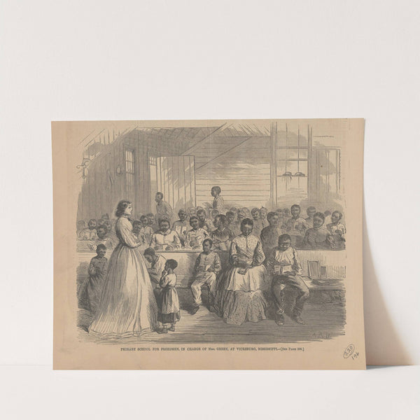 Primary school for freedmen in charge of Mrs. Green at Vicksburg, Mississippi by Alfred Rudolph Waud