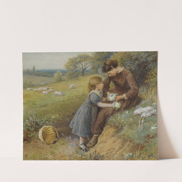 Primroses by Myles Birket Foster