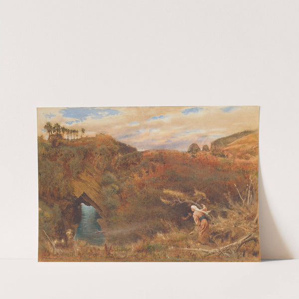 Prince Camaralzaman watching the robber of the Talisman (1884) by Albert Goodwin