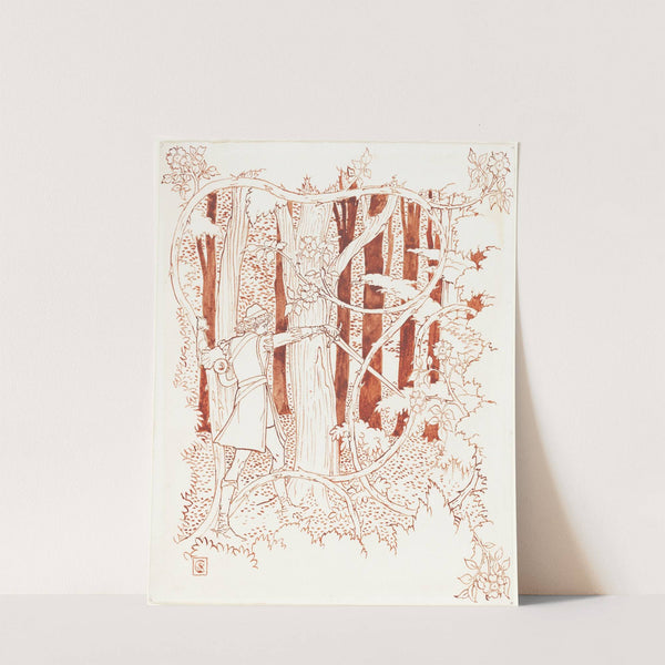 Prince Charming In The Forest by Walter Crane