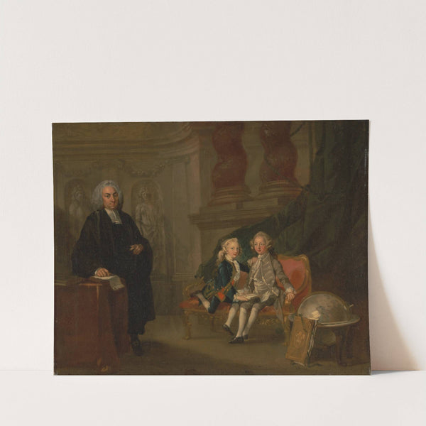 Prince George and Prince Edward Augustus, Sons of Frederick, Prince of Wales, with Their Tutor Dr. F... by Richard Wilson