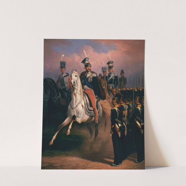 Prince Józef Poniatowski before the front of grenadiers by January Suchodolski