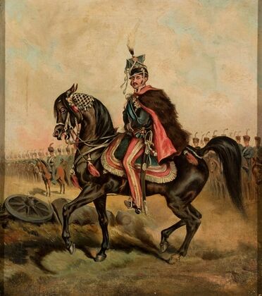 Prince Józef Poniatowski on the “Szuma” mare from Sanguszka stud farm