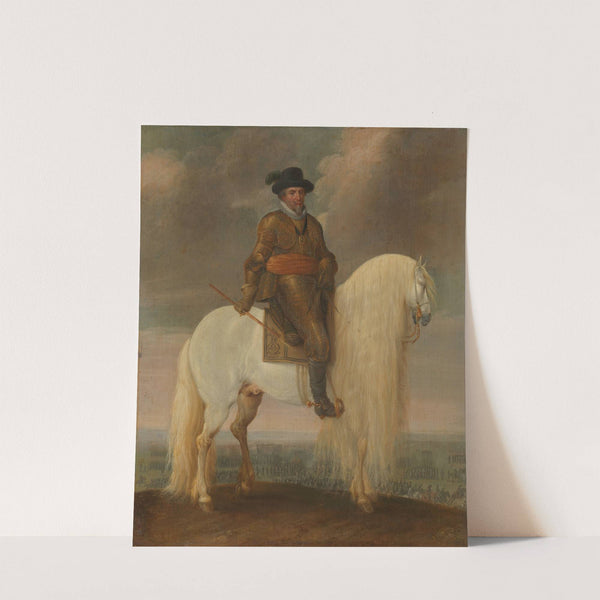 Prince Maurits astride the white Warhorse presented to him after his Victory at Nieuwpoort (c. 1633 - c. 1635) by Pauwels van Hillegaert