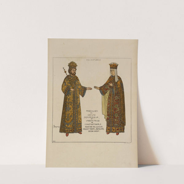 Princes Slaves en costume d'empereur et imperatrice de Constantinople by Raphaël Jacquemin