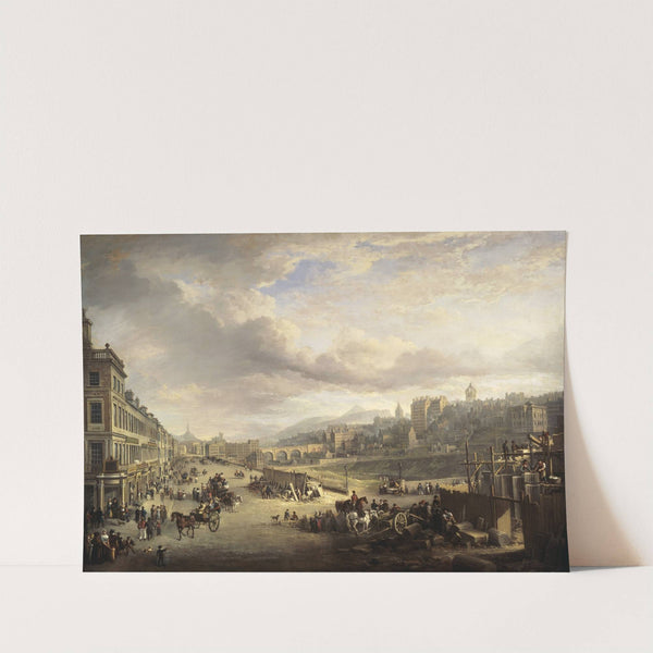 Princes Street with the Commencement of the Building of the Royal Institution (1825) by Alexander Nasmyth