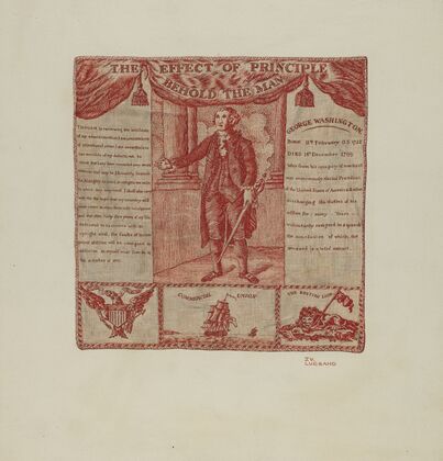 Printed Textile of George Washington