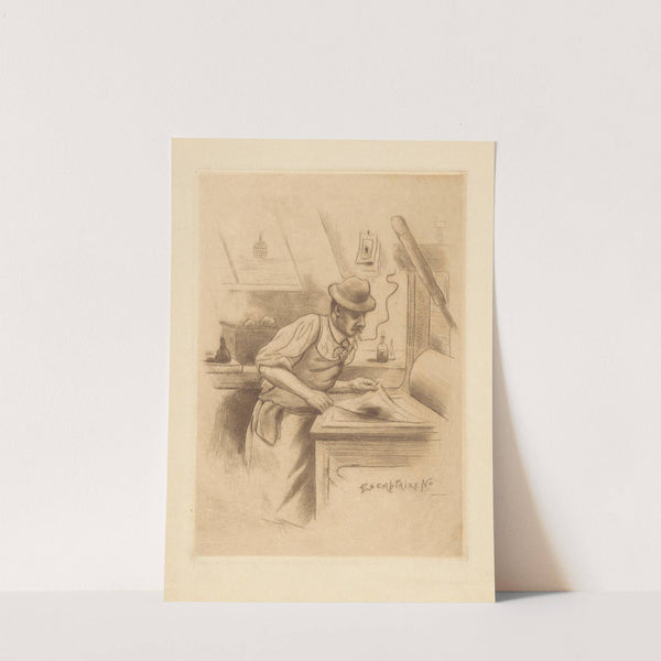 Printer in his studio by Henri Boutet