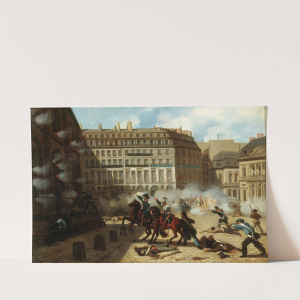 Prise du château d'eau, place du Palais-Royal, le 24 février 1848. by Anonymous