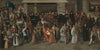 Procession de la Ligue sur l’île de la Cité, au sortir de Notre-Dame. (1590)