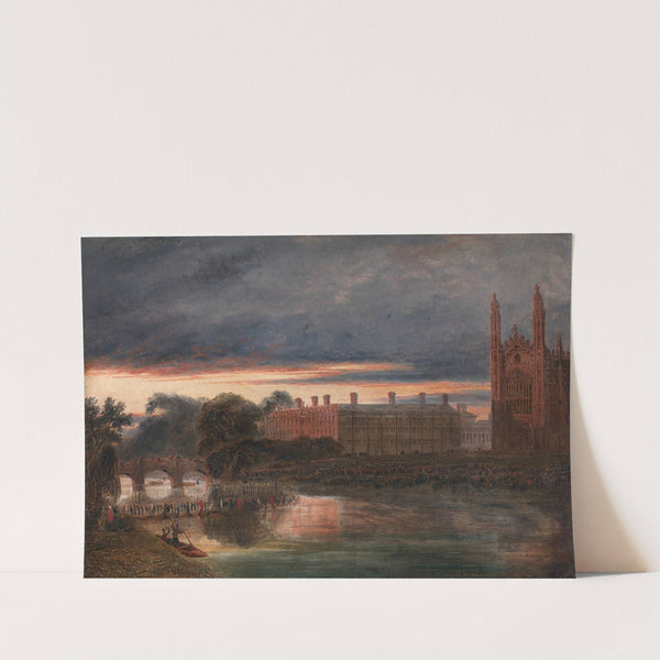 Procession of Boats on the River Cam below Clare College, Cambridge by Richard Banks Harraden