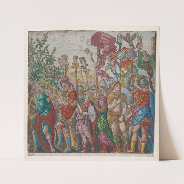 Procession of Musicians and others holding standards (1599) by Andrea Mantegna