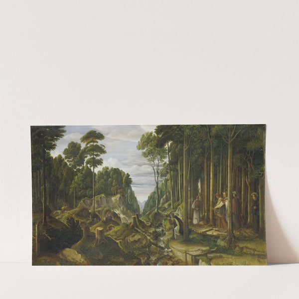 Procession of Pilgrims in the Forest (1814) by Johann Heinrich Ferdinand Olivier