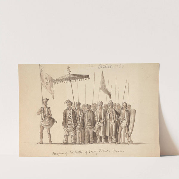 Procession of the Sultan of Gonong Tabor, Borneo by Samuel Francis Marryat