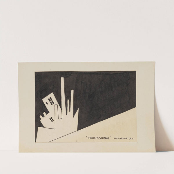Processional: Sketch no. 2 (Factory Silhouettes) (1934-1943) by Nels Astner