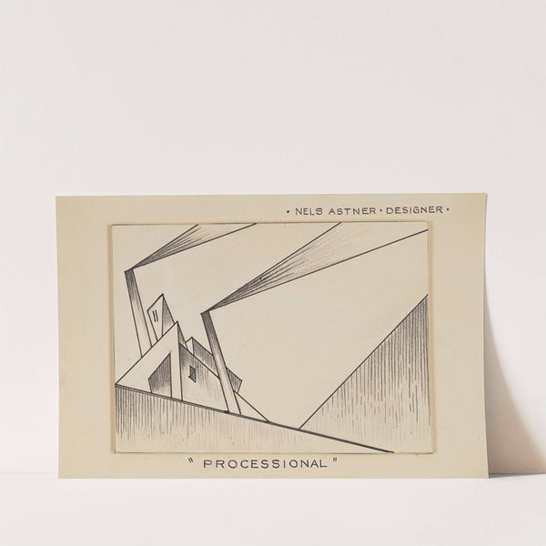 Processional: Sketch no. 3 (Factories and Smokestacks, Distorted:Cubist) (1934-1943) by Nels Astner