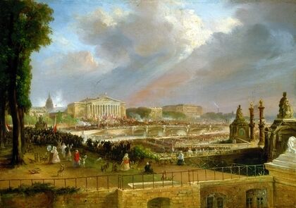 Proclamation de la République sur le portique de la Chambre des députés, le 4 mai 1848