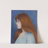 Profil de femme sur fond bleu by Federico Zandomeneghi