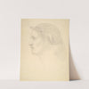 Profile and Superimposed Figure (early 20th century) by Kahlil Gibran
