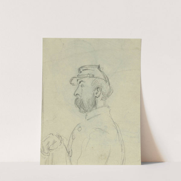 Profile bust portrait of a soldier by Alfred Rudolph Waud