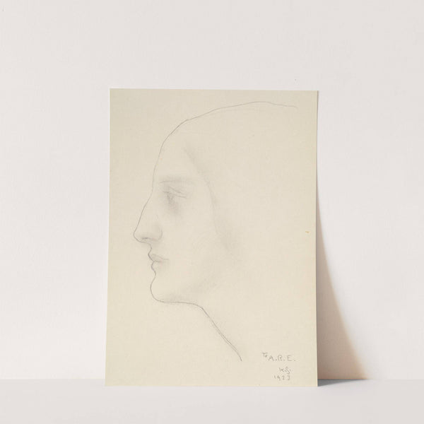 Profile of a Woman (1923) by Kahlil Gibran