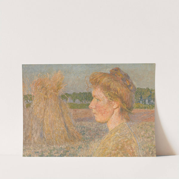 Profile of a Woman and Wheatsheaves by Emile Claus