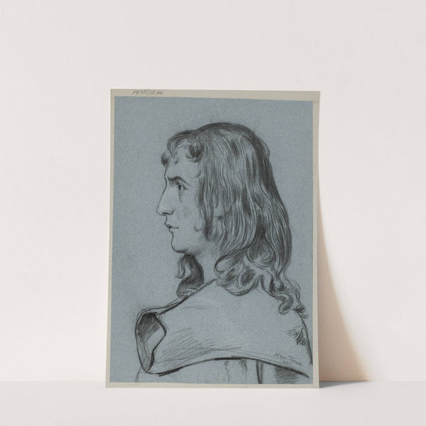 Profile of a Young Man with Long Hair (1889) by Hans Thoma