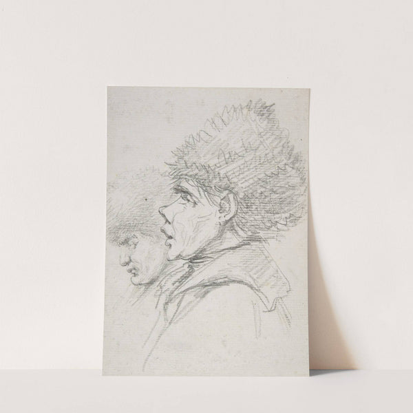 Profile of two soldiers wearing fur caps by Vivant Denon