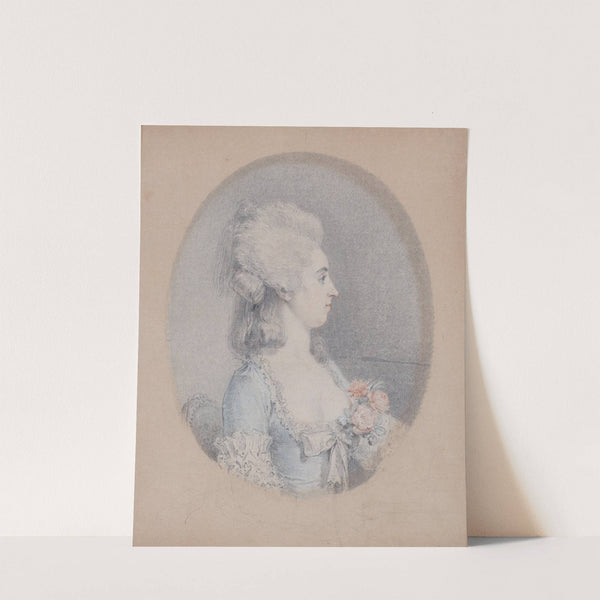 Profile Portrait of a Woman by Augustin de Saint-Aubin