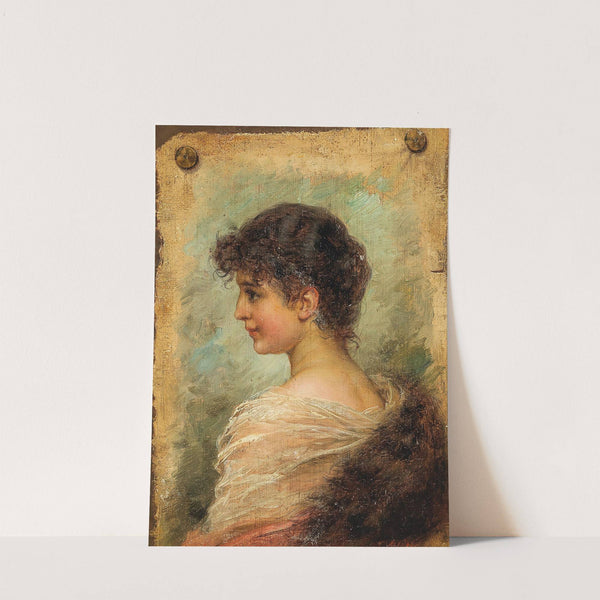 Profile Portrait of a Young Woman by Hans Zatzka