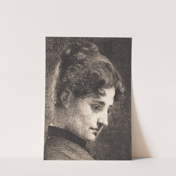 Profilhoved af en ung pige, vendt mod højre (1886 - 1887) by Frans Schwartz