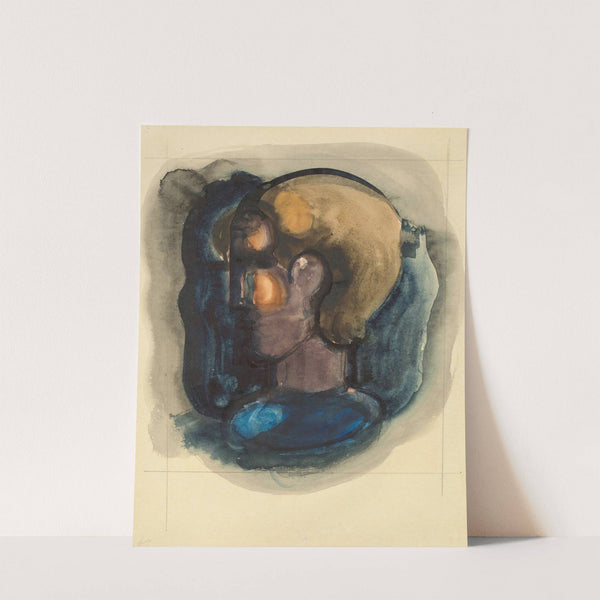 Profilkopf in Fleckformen (Circa 1930) by Oskar Schlemmer