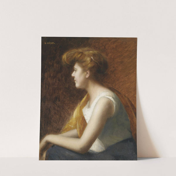 Profilportrait einer jungen Frau by Marie-Augustin Zwiller