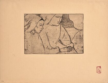 Profils de deux Bretonnes ( Profiles of two Breton Women)