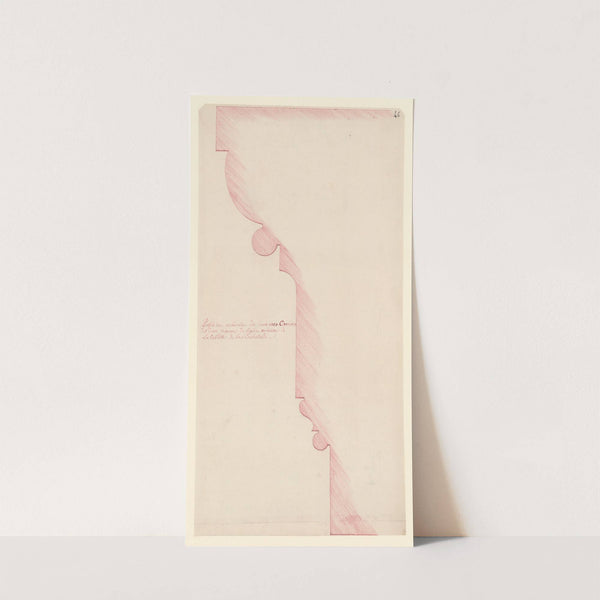 Profils des archivoltes des deux arcs. Croisées des deux pignons de l’église au-dessus de la tablette de la balustrade by Jean Jacques Lequeu