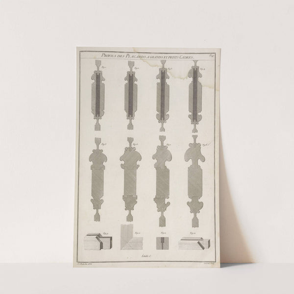 Profils des placards a grands et petits cadres. by André Jacob Roubo