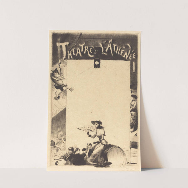 Program for ‘Théatres l’Athénée’ (1881) by Henri Somm