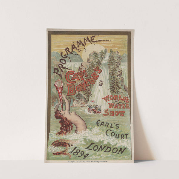 Programme; Capt. Boytons worlds water show, Earls Court, London, 1894 by Anonymous