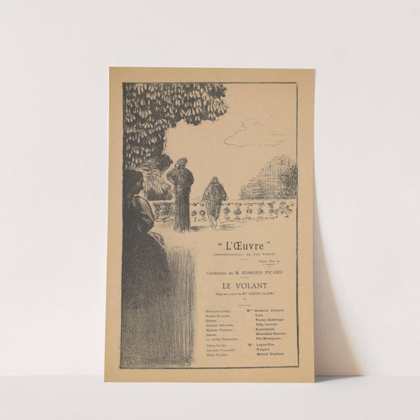 Programme de l’oeuvre Le Volant (1894-1895) by Ker-Xavier Roussel