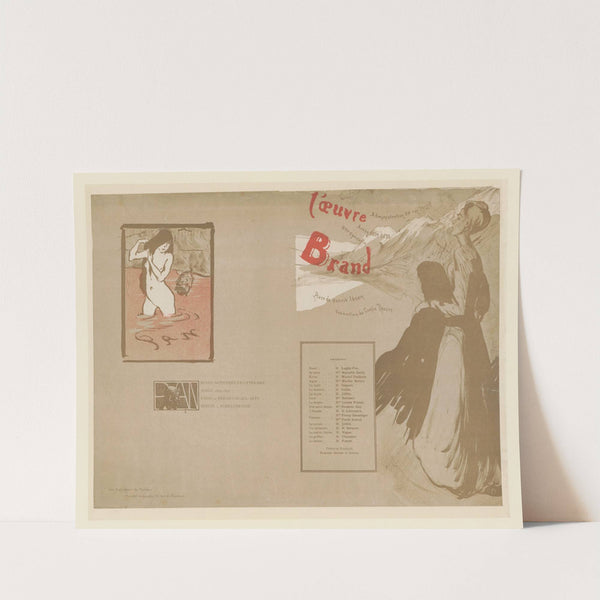 Programme de l’Œuvre pour Brand d’Ibsen (1894-1895) by Maurice Denis