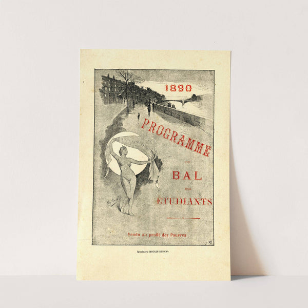 Programme du bal des étudiants (1890) by Lourdel