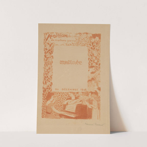 Programme pour l’audition des élèves de Mme Parrot-Lecomte (1898) by Maurice Denis