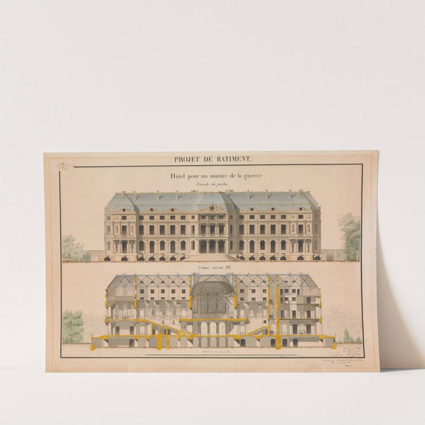 Project for a Headquarters of a War Ministry by Wagner