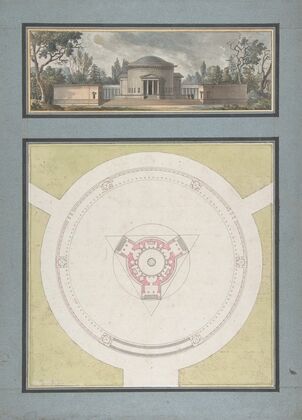 Project for a Temple Dedicated to the Trinity, Elevation and Plan