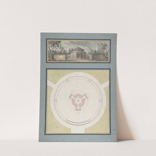 Project for a Temple Dedicated to the Trinity, Elevation and Plan by Jean Nicolas Sobre